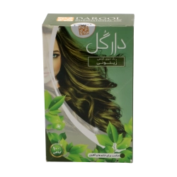 رنگ موی گیاهی دارگل | زیتونی، قهوه‌ای روشن، قهوه‌ای تیره، مشکی