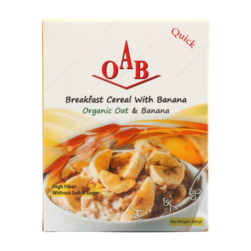 غلات صبحانه با موز OAB | انرژی طبیعی روزانه با جو دوسر ارگانیک